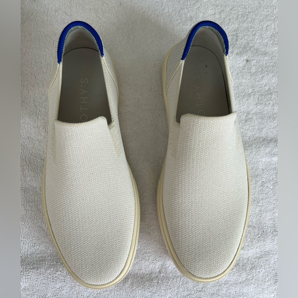 Rothy’s City Slip On Sneakers, white, size 7, New with Box